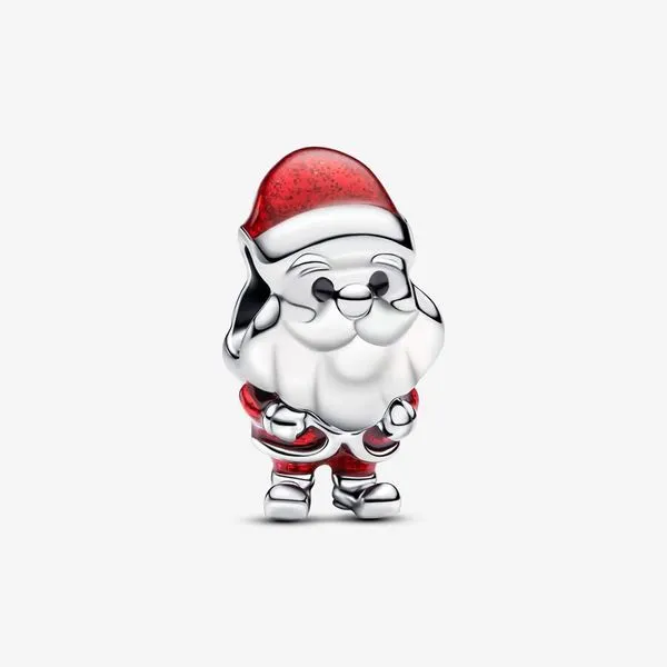 Playful Santa Charm, Holo Glittery Red Chili Pepper & Black Enamel Vaughan's Jewelry Edenton, NC