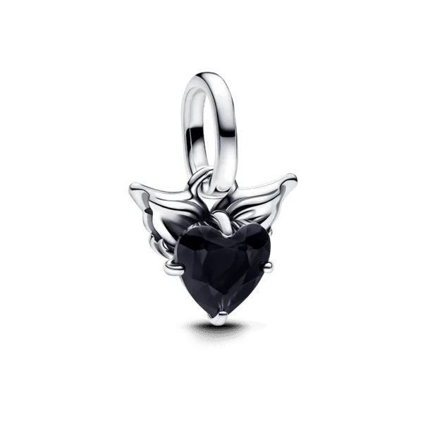 Pandora Me Winged Heart Mini Dangle Charm, Black Man-Made Crystal Vaughan's Jewelry Edenton, NC