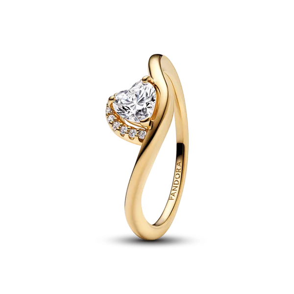 7.5, YGP Wavy Heart Ring Vaughan's Jewelry Edenton, NC
