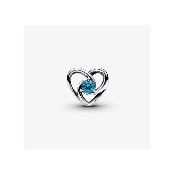 Entwined Heart & Stones Charm, London Blue Crystal Vaughan's Jewelry Edenton, NC