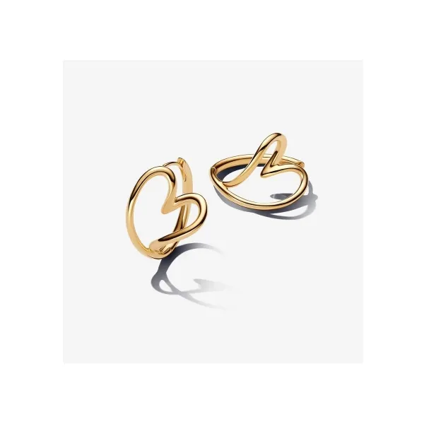 YGP, Organically Shaped Heart Hoop Earrings Vaughan's Jewelry Edenton, NC