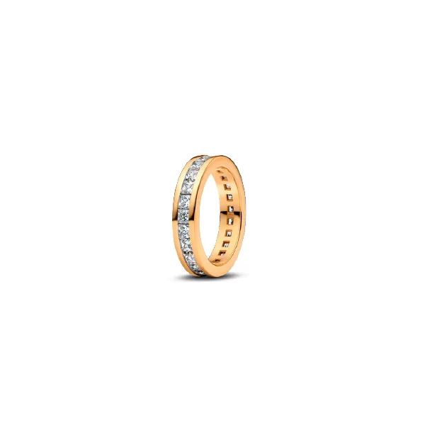 7, YGP Eternity Channel Ring, Clear CZ Vaughan's Jewelry Edenton, NC