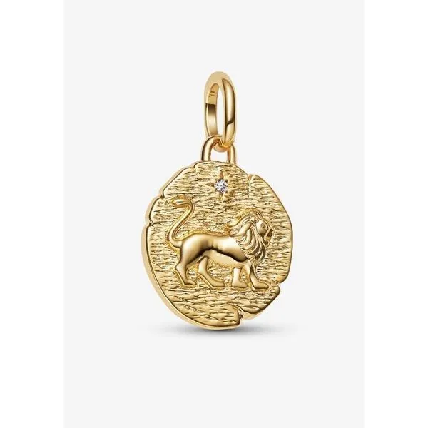 YGP Lion Medallion Charm, Clear CZ (Life, Honesty, Courage) Vaughan's Jewelry Edenton, NC