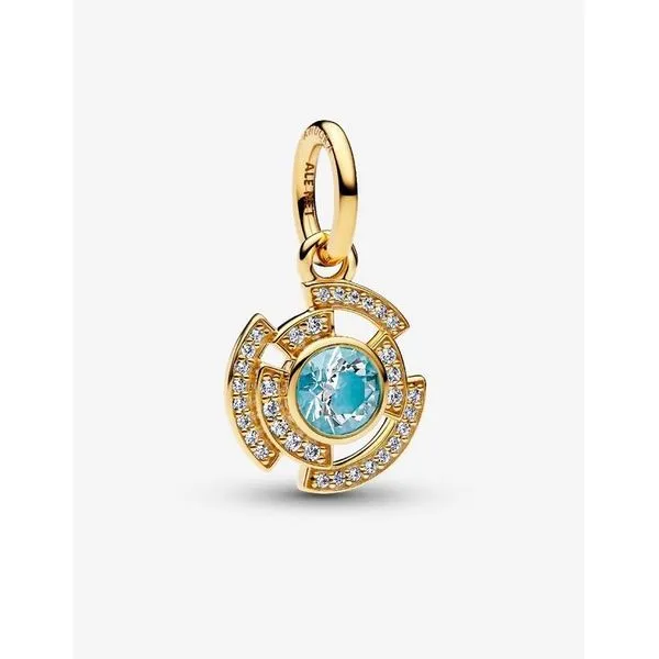 YGP Marvel Iron Man Arc Reactor Dangle Charm, Clear CZ & Glow-in-the-Dark Bright Aqua Turquoise Enamel Vaughan's Jewelry Edenton, NC