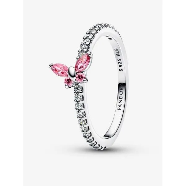 8.5, Sparkling Pink Butterfly Ring Vaughan's Jewelry Edenton, NC