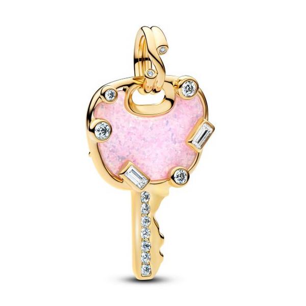 YGP Opalescent Pink Love Key Large Oversized Dangle Charm Vaughan's Jewelry Edenton, NC
