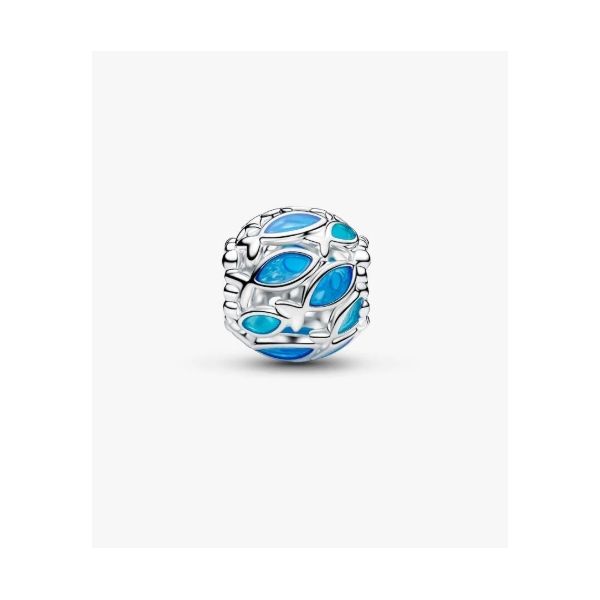 Openwork Swimming Fish Charm Image 2 Vaughan's Jewelry Edenton, NC