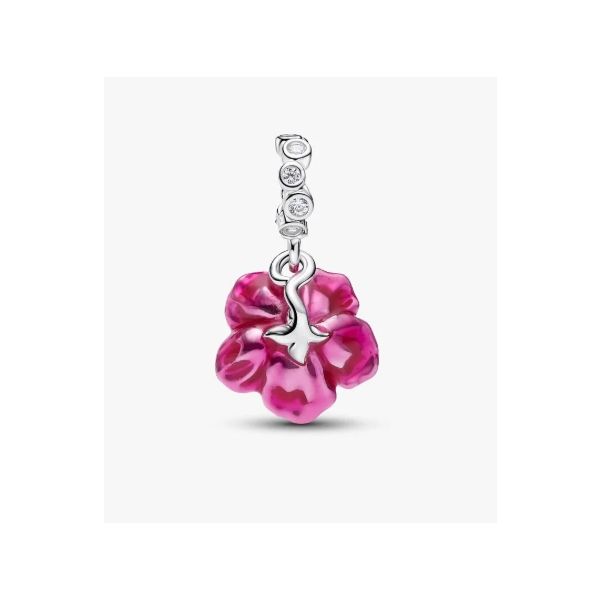 Hibiscus Dangle Charm Image 2 Vaughan's Jewelry Edenton, NC