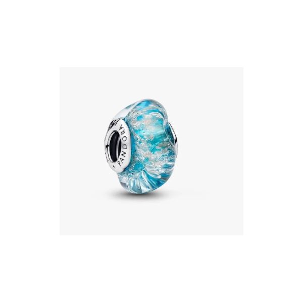 Turquoise Murano Glass & Glitter Charm Vaughan's Jewelry Edenton, NC