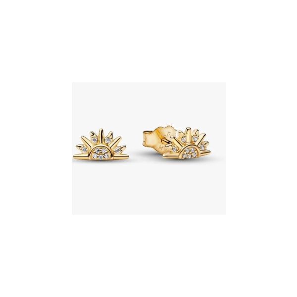 Celestial Sparkling Sun Stud Earrings Vaughan's Jewelry Edenton, NC