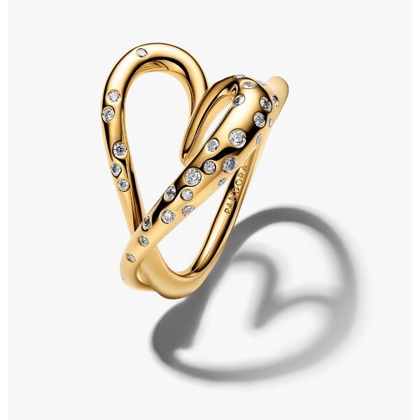 9, Organically Shaped Stone-Set Large Heart Ring Vaughan's Jewelry Edenton, NC