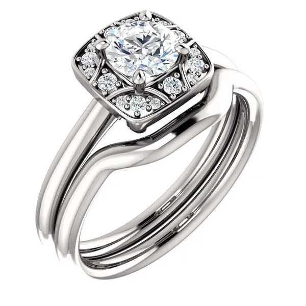 14k WG Polished Curved Wedding Band Image 2 Vaughan's Jewelry Edenton, NC