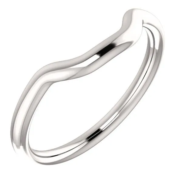 14k WG Polished Curved Wedding Band Vaughan's Jewelry Edenton, NC