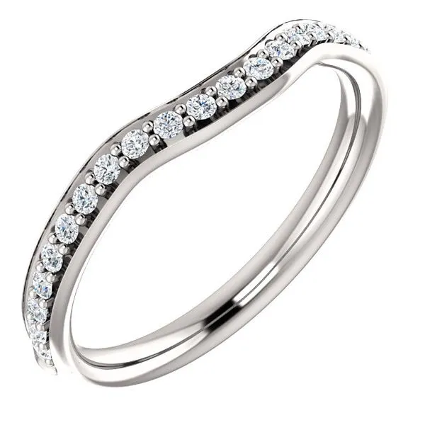 14k WG 0.25CT Contoured Diamond Channel Set Band Vaughan's Jewelry Edenton, NC