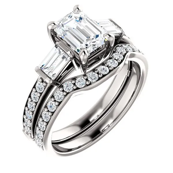14k WG 0.25CT Contoured Diamond Channel Set Band Image 2 Vaughan's Jewelry Edenton, NC