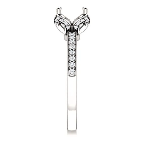 14k WG 0.20CT Diamond Accented Ring Mounting (Center Sold Separately) Image 2 Vaughan's Jewelry Edenton, NC