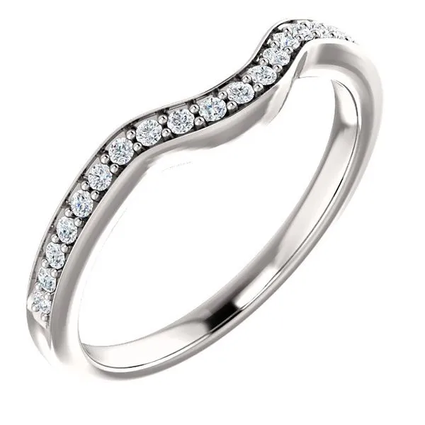14k WG 0.17CT Contoured Diamond Wedding Band Vaughan's Jewelry Edenton, NC