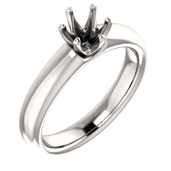 14k WG Solitaire Ring Mounting (Center Sold Separately) Image 2 Vaughan's Jewelry Edenton, NC
