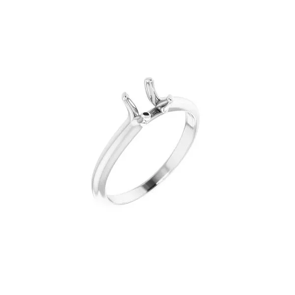 14k WG Solitaire Ring Mounting (Center Sold Separately) Image 2 Vaughan's Jewelry Edenton, NC