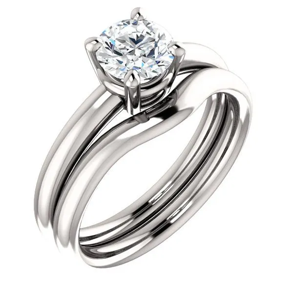14k WG Contoured Polished Band Image 2 Vaughan's Jewelry Edenton, NC