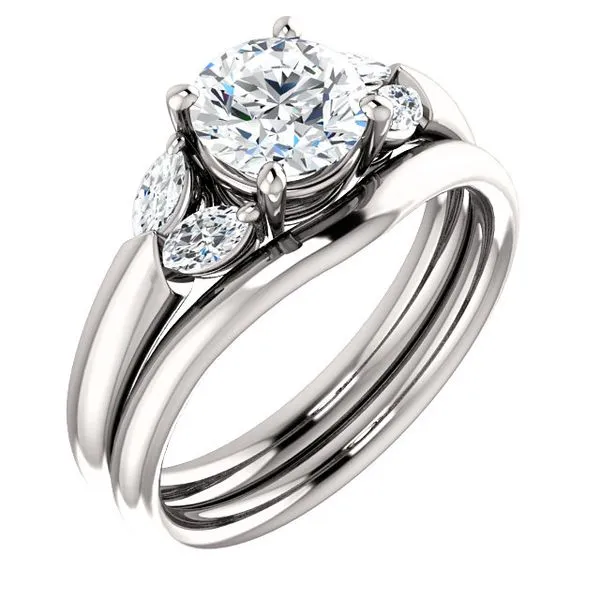 14k WG Contoured Polished Wedding Band Image 2 Vaughan's Jewelry Edenton, NC