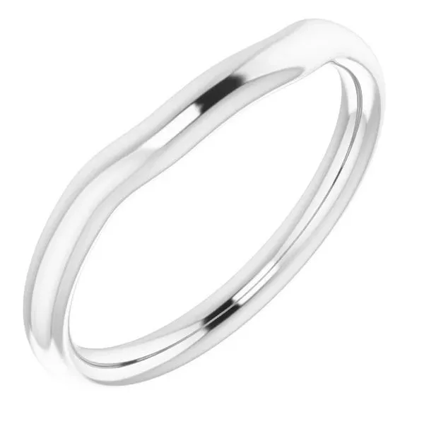 14k WG Polished Contoured Wedding Band Vaughan's Jewelry Edenton, NC