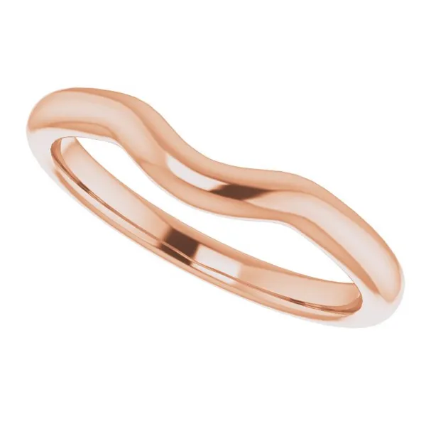 14k WG Curved Wedding Band Image 2 Vaughan's Jewelry Edenton, NC