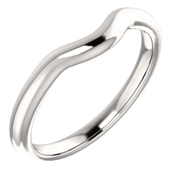 14k WG Curved Wedding Band Vaughan's Jewelry Edenton, NC