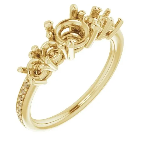 14k WG 0.20CT Contoured Diamond Wedding Band Image 2 Vaughan's Jewelry Edenton, NC