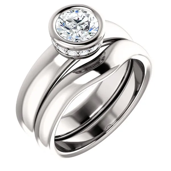 14k WG Polished Contoured Wedding Band Image 2 Vaughan's Jewelry Edenton, NC