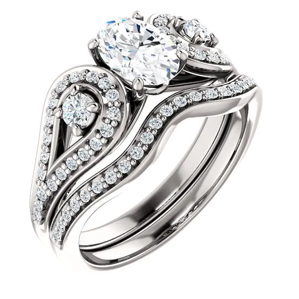 14k WG 0.33CT Vintage Inspired Diamond Accented Engagement Ring Mounting (Center Sold Separately) Vaughan's Jewelry Edenton, NC