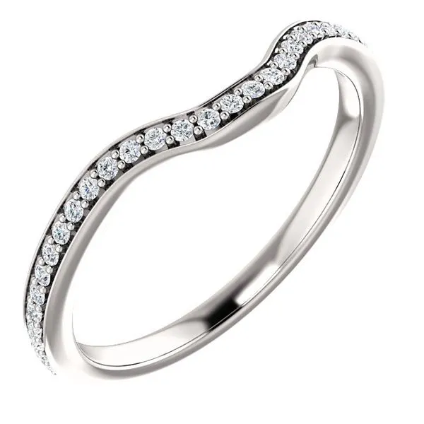14k WG 0.17CT Curved Diamond Band Vaughan's Jewelry Edenton, NC