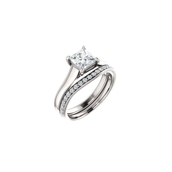 14k WG 0.20CT Curved Diamond Band Image 2 Vaughan's Jewelry Edenton, NC
