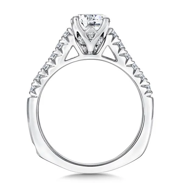 14k WG 0.29CT Diamond Accented Engagement Ring Mounting (Center Sold Separately) Image 2 Vaughan's Jewelry Edenton, NC