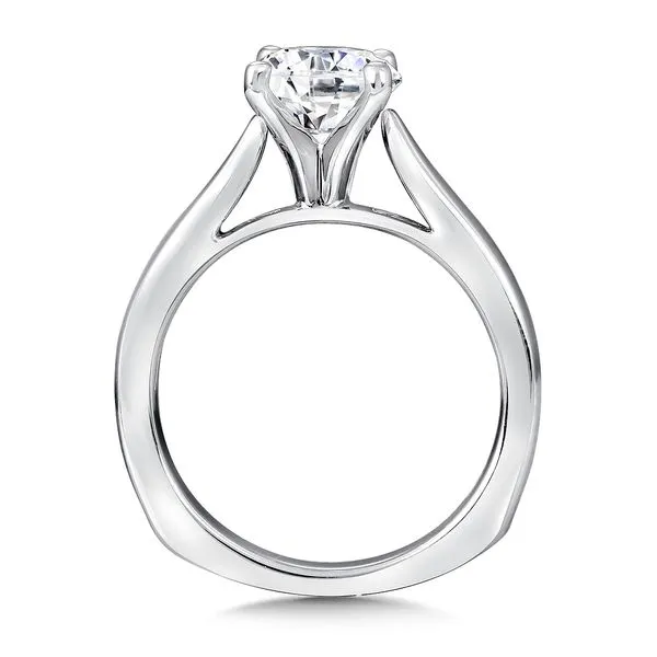 14k WG 0.01CT 4-Prong Solitaire Engagement Ring Mounting (Center Sold Separately) Image 2 Vaughan's Jewelry Edenton, NC
