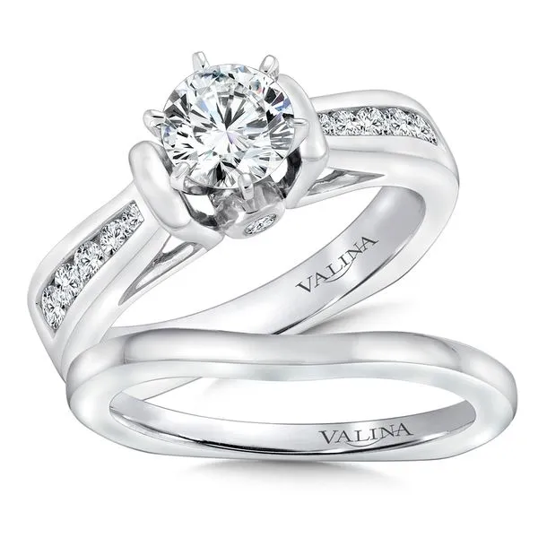 14k WG 0.34CT Diamond Accented Engagement Ring Mounting (Center Sold Separately) Image 3 Vaughan's Jewelry Edenton, NC