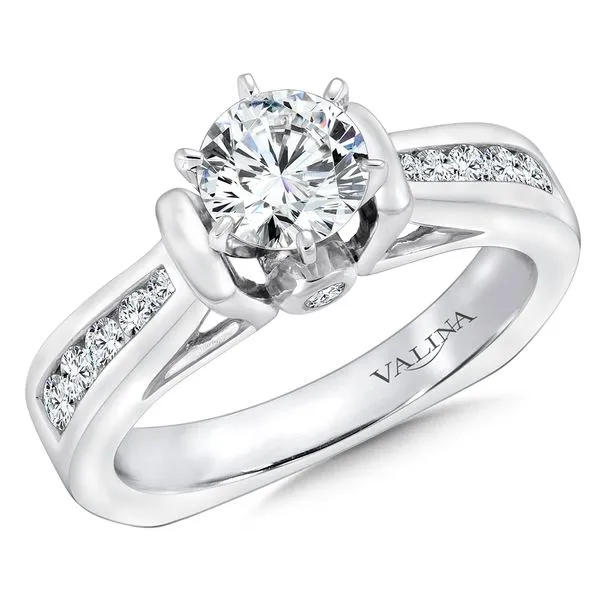14k WG 0.34CT Diamond Accented Engagement Ring Mounting (Center Sold Separately) Vaughan's Jewelry Edenton, NC