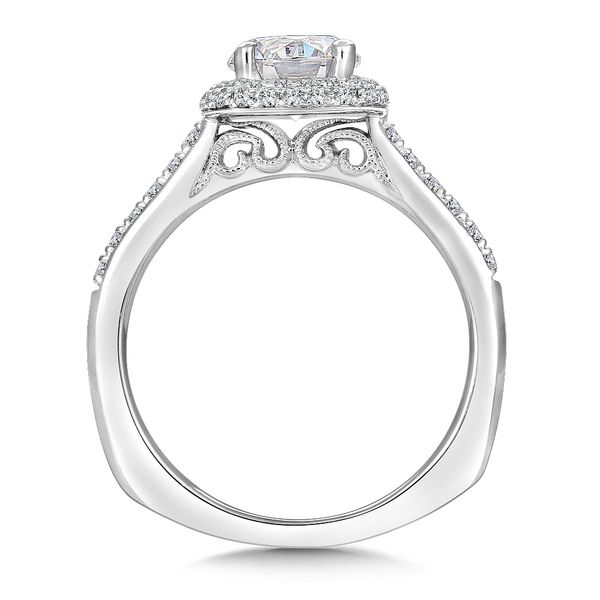 14k WG 0.31CT Double Halo Pave' Set Diamond Engagement Ring Mounting (Center Sold Separately) Image 2 Vaughan's Jewelry Edenton, NC