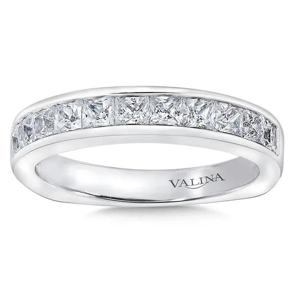14k WG 0.95CT Channel Set Princess Diamond Wedding Band - 11 Stones Vaughan's Jewelry Edenton, NC