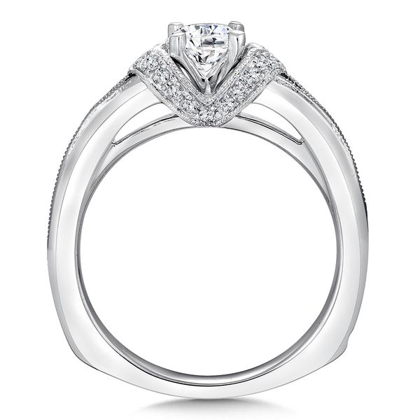 14k WG 0.13CT Diamond Accented Engagement Ring Mounting (Center Sold Separately) Image 2 Vaughan's Jewelry Edenton, NC