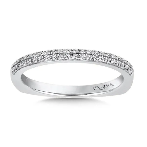 14k WG 0.12CT 2-Row Diamond Wedding Band Vaughan's Jewelry Edenton, NC