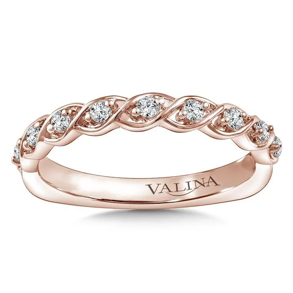 14k RG 0.15CT Diamond Wedding Band  --  DISCONTINUED Vaughan's Jewelry Edenton, NC