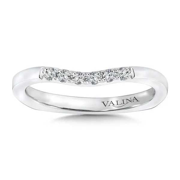 14k WG 0.10CT Curved Diamond Wedding Band Vaughan's Jewelry Edenton, NC