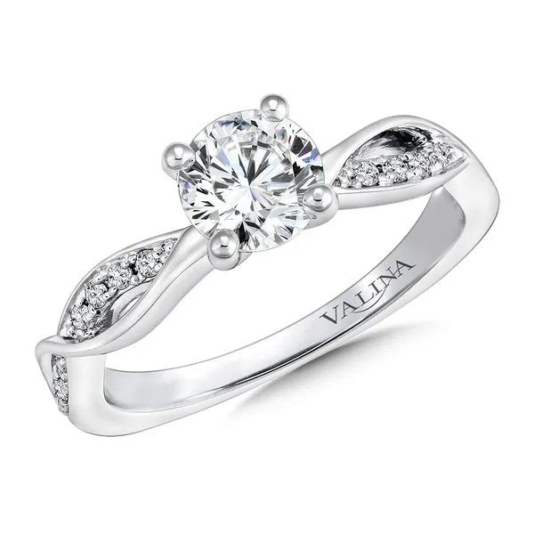 14k WG 0.17CT Diamond Engagement Ring Mounting (Center Sold Separately) Vaughan's Jewelry Edenton, NC