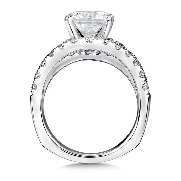14k WG 1.43CT Distinctive Diamond Engagement Ring Mounting (Center Sold Separately) Image 2 Vaughan's Jewelry Edenton, NC