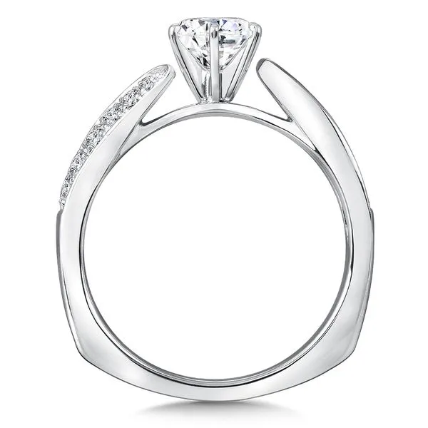 14k WG 0.15CT ByPass Diamond Engagement Ring Mounting (Center Sold Separately) Image 2 Vaughan's Jewelry Edenton, NC