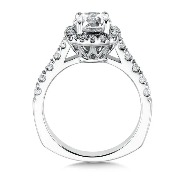 14k WG 0.47CT Diamond Halo Engagement Ring Mounting (Center Sold Separately) Image 2 Vaughan's Jewelry Edenton, NC