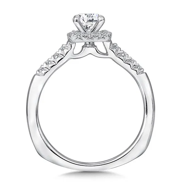 14k WG 0.18CT Halo Engagement Ring Mounting (Center Sold Separately) Image 2 Vaughan's Jewelry Edenton, NC