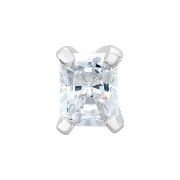 14k WG (1.0 CT) 7x5 mm Emerald 4-Prong Peg Setting Vaughan's Jewelry Edenton, NC