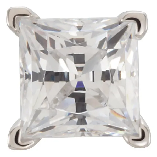 14k WG (1.0 CT) 5.5x5.5 mm Square 4-Prong V-Prong Peg Setting Vaughan's Jewelry Edenton, NC